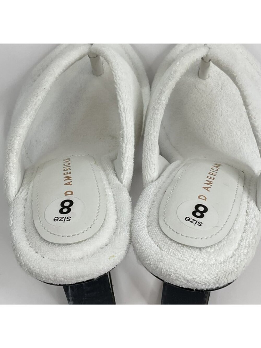 Good American Heels Womens Sz 8 White Terry Cloth Cinder F*cking Rella $260 Nwb - Picture 7 of 16